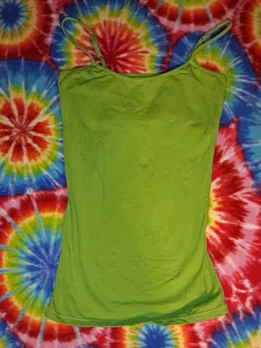 Vanity Lime Green Spaghetti Strap Camisole Size Small